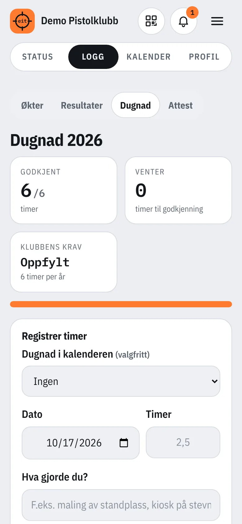 Dugnadstimer mot klubbens krav